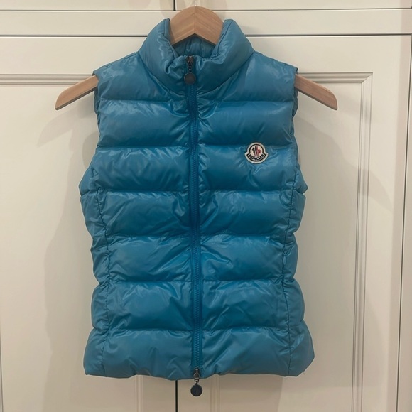 Moncler Blue/Teal Down Vest—GORGEOUS! Excellent Condition—Size 12 Years - Picture 1 of 12